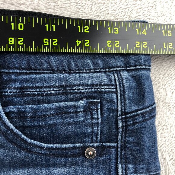 Democracy Womens Jeans Size 2 Distressed Skinny Leg Blue Denim Stretch Ankle - Picture 4 of 16